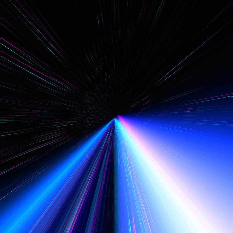 Duality between the black of the universe and the light of space